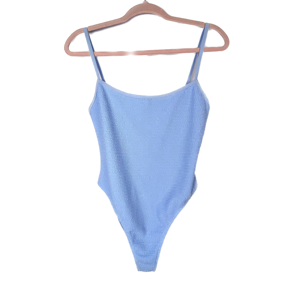 L.A. Hearts by Pacsun One piece Textured Thin Strap Scoop Neck Swimsuit, size L